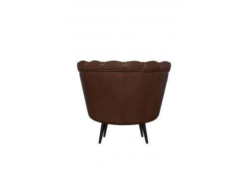  Низкое кресло ракушка Pearl Brown V2 на черных ножках, фото 4 