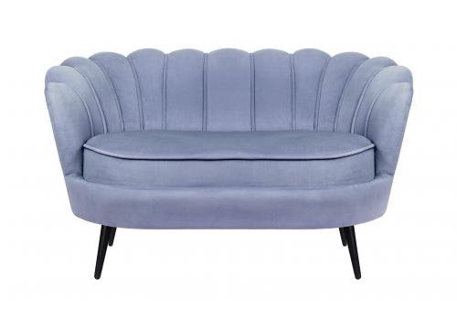  Диван ракушка Pearl Double Blue на черных ножках, фото 1 
