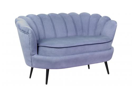  Диван ракушка Pearl Double Blue на черных ножках, фото 2 