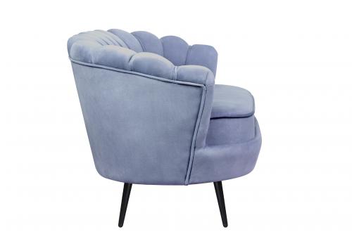  Диван ракушка Pearl Double Blue на черных ножках, фото 3 