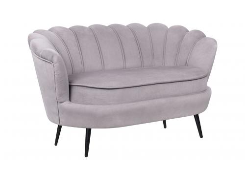  Диван ракушка Pearl Double Grey на черных ножках, фото 2 