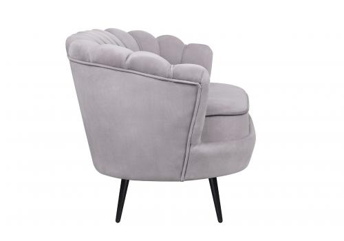  Диван ракушка Pearl Double Grey на черных ножках, фото 3 