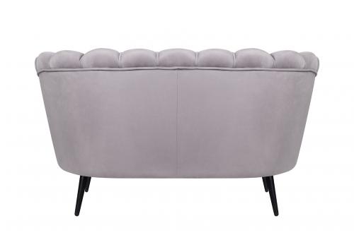  Диван ракушка Pearl Double Grey на черных ножках, фото 4 