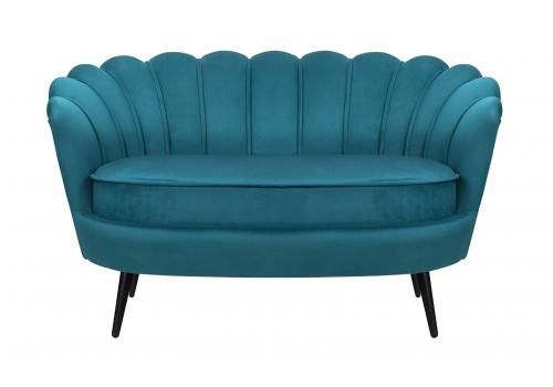  Диван ракушка Pearl Double Marine Velvet на черных ножках, фото 1 