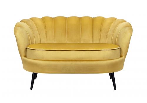  Дизайнерский диван Pearl Double Yellow на черных ножках, фото 1 