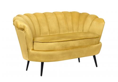  Дизайнерский диван Pearl Double Yellow на черных ножках, фото 2 