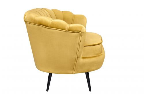  Дизайнерский диван Pearl Double Yellow на черных ножках, фото 3 