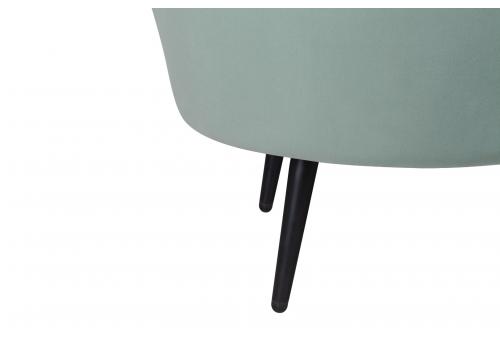  Низкое кресло ракушка Pearl Green на черных ножках, фото 6 