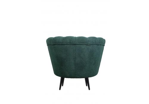  Низкое кресло ракушка Pearl зеленый Boucle на черных ножках, фото 4 