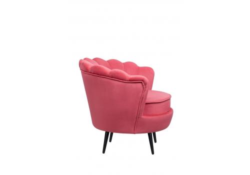  Низкое кресло ракушка Pearl Karmin на черных ножках, фото 3 