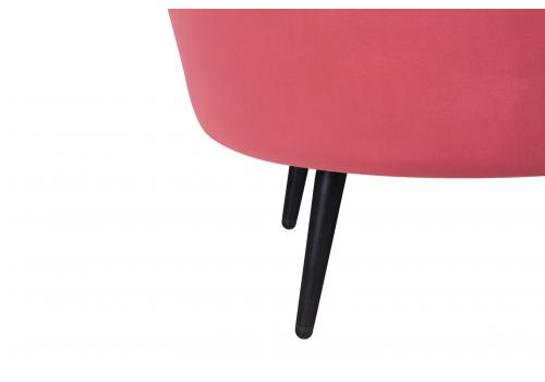  Низкое кресло ракушка Pearl Karmin на черных ножках, фото 7 