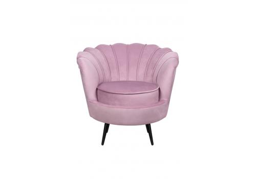  Кресло ракушка Pearl Pink на черных ножках, фото 1 