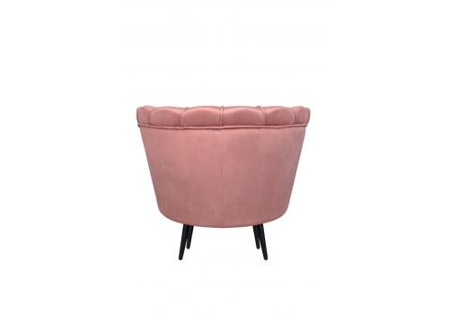  Низкое кресло ракушка Pearl Pink V3 на черных ножках, фото 4 