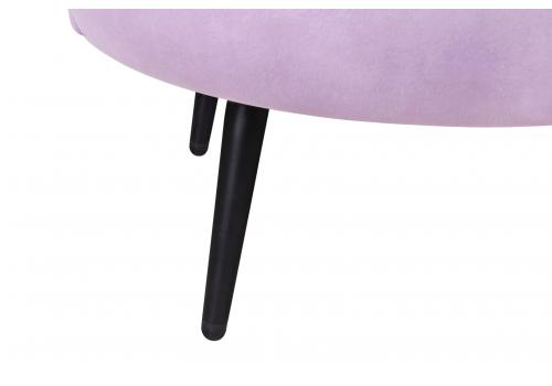  Низкое кресло ракушка Pearl Purple на черных ножках, фото 6 