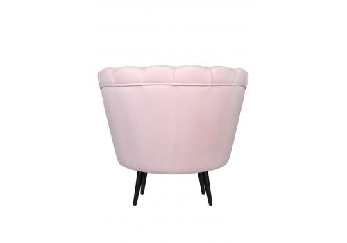  Низкое кресло ракушка Pearl розовый V2 на черных ножках, фото 4 