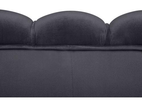  Диван ракушка для гостиниц Pearl Triple Black на черных ножках, фото 5 