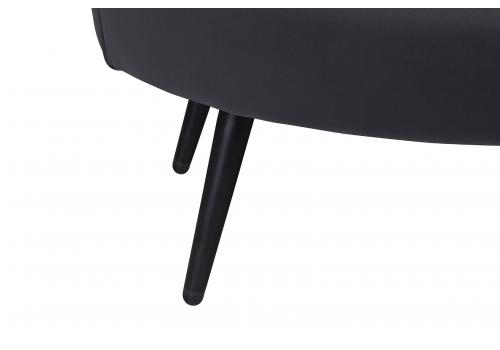  Диван ракушка для гостиниц Pearl Triple Black на черных ножках, фото 7 