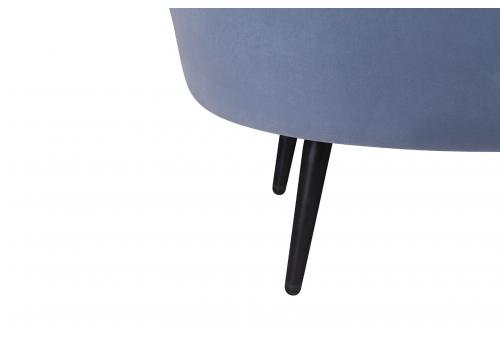  Диван ракушка для гостиниц Pearl Triple Blue на черных ножках, фото 7 