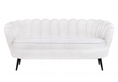  Диван ракушка для гостиниц Pearl Triple Boucle на черных ножках, фото 1 