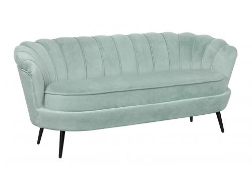  Диван ракушка для гостиниц Pearl Triple Green на черных ножках, фото 2 