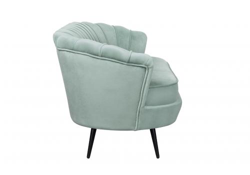  Диван ракушка для гостиниц Pearl Triple Green на черных ножках, фото 3 