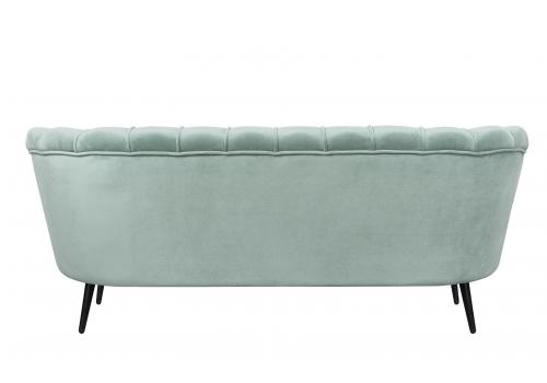  Диван ракушка для гостиниц Pearl Triple Green на черных ножках, фото 4 