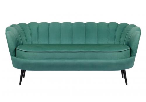  Диван ракушка для гостиниц Pearl Triple Green V2 на черных ножках, фото 1 