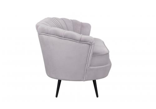  Дизайнерский диван для гостиниц Pearl Triple Grey на черных ножках, фото 3 