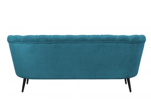  Диван для гостиниц Pearl Triple Marine Velvet на черных ножках, фото 4 