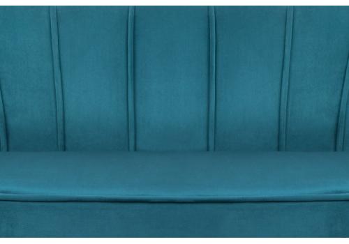  Диван для гостиниц Pearl Triple Marine Velvet на черных ножках, фото 5 