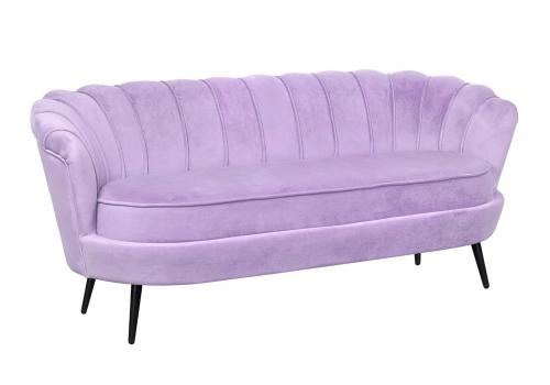  Диван ракушка для гостиниц Pearl Triple Purple на черных ножках, фото 2 