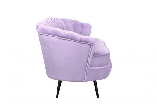  Диван ракушка для гостиниц Pearl Triple Purple на черных ножках, фото 3 