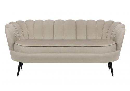  Диван ракушка для гостиниц Pearl Triple Taupe на черных ножках, фото 1 