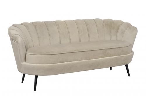  Диван ракушка для гостиниц Pearl Triple Taupe на черных ножках, фото 2 