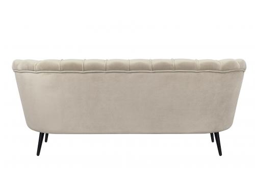  Диван ракушка для гостиниц Pearl Triple Taupe на черных ножках, фото 4 