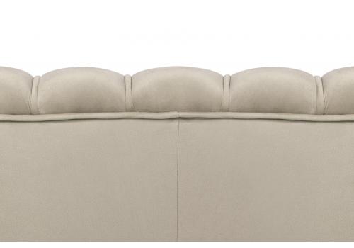  Диван ракушка для гостиниц Pearl Triple Taupe на черных ножках, фото 6 