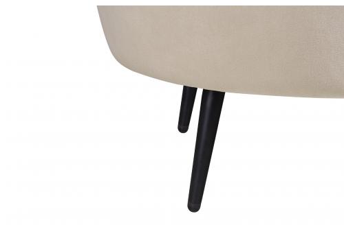  Диван ракушка для гостиниц Pearl Triple Taupe на черных ножках, фото 7 