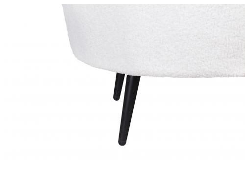  Низкое кресло ракушка Pearl цвет белый на черных ножках, фото 7 