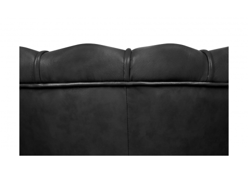  Низкое кресло ракушка Pearl Black V2 на черных ножках, фото 5 