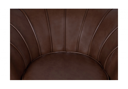  Низкое кресло ракушка Pearl Brown V2 на черных ножках, фото 6 