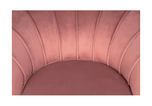  Низкое кресло ракушка Pearl Pink V3 на черных ножках, фото 6 