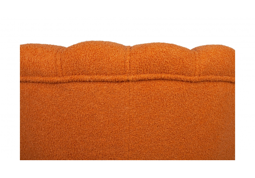  Низкое кресло ракушка Pearl Orange Boucle на черных ножках, фото 5 