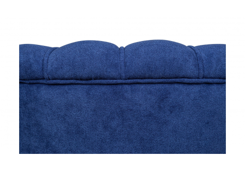  Низкое кресло ракушка Pearl синий на черных ножках, фото 5 