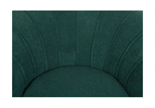  Низкое кресло ракушка Pearl зеленый Boucle на черных ножках, фото 6 