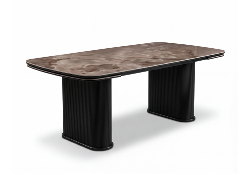  Стол DikLine EKB205 керамика К36 глянец, опоры МДФ черный (2 уп.), фото 1 