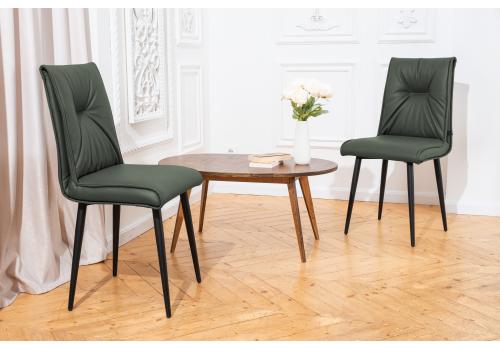  Стул Сенатор (2 шт) Кожа олива / продажа с выставки, фото 4 