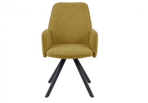  Стул DikLine 293 поворотный BL08 горчица, ножки черные, фото 3 
