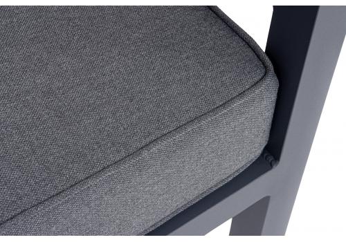  "Эстелья" диван 3-местный, каркас алюминий темно-серый (RAL7024) муар, ткань темно-серая 027, фото 8 