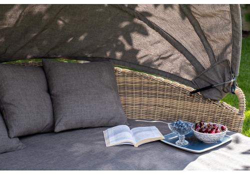  "Стильяно" плетеная кровать круглая, цвет соломенный, фото 112 