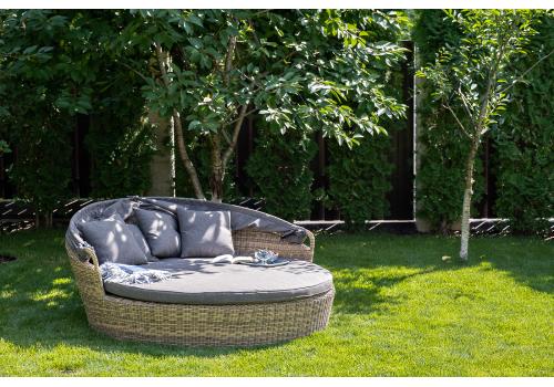  "Стильяно" плетеная кровать круглая, цвет соломенный, фото 139 